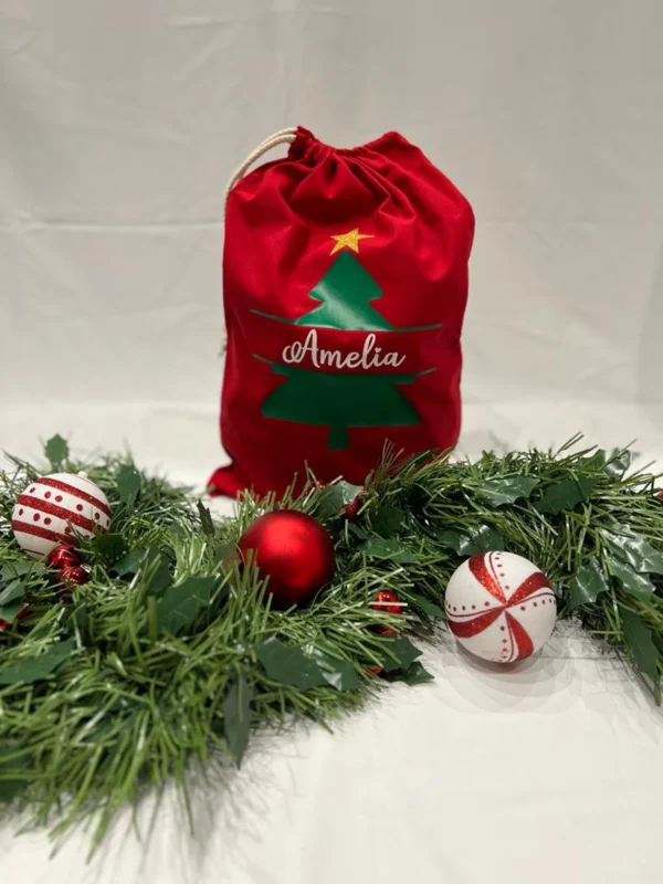 Christmas drawstring sack