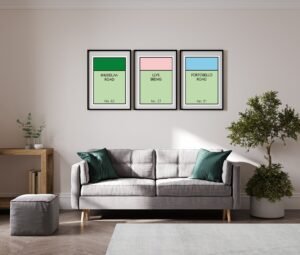 personalised gift monopoly print