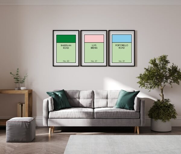 personalised gift monopoly print